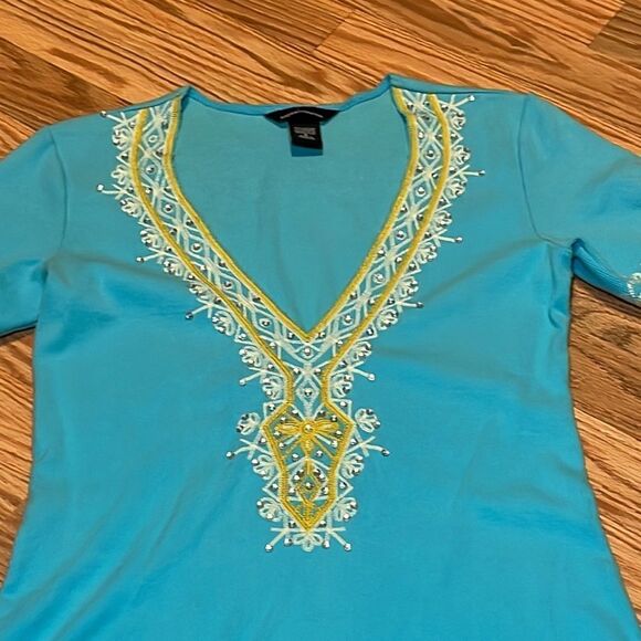 Sexy Moda Dress, Aqua Ribbed Knit Dress by Victoria’s Secret, Small - Picture 2 of 5